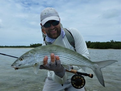 Ankle deep water and big Bonefish, heaven !!