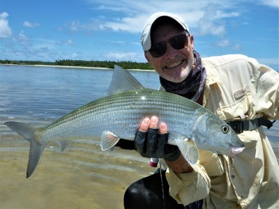 Terry Clark with a 77cm donkey ! 1 hour before we flew out.