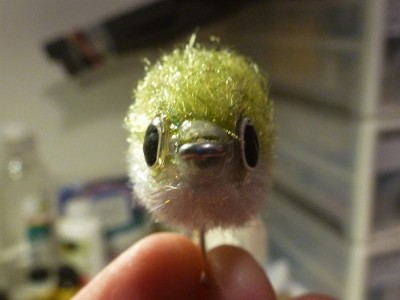 Head on baitfish profile