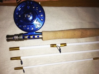 With a matching cobalt blue reel.